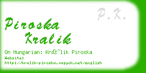 piroska kralik business card